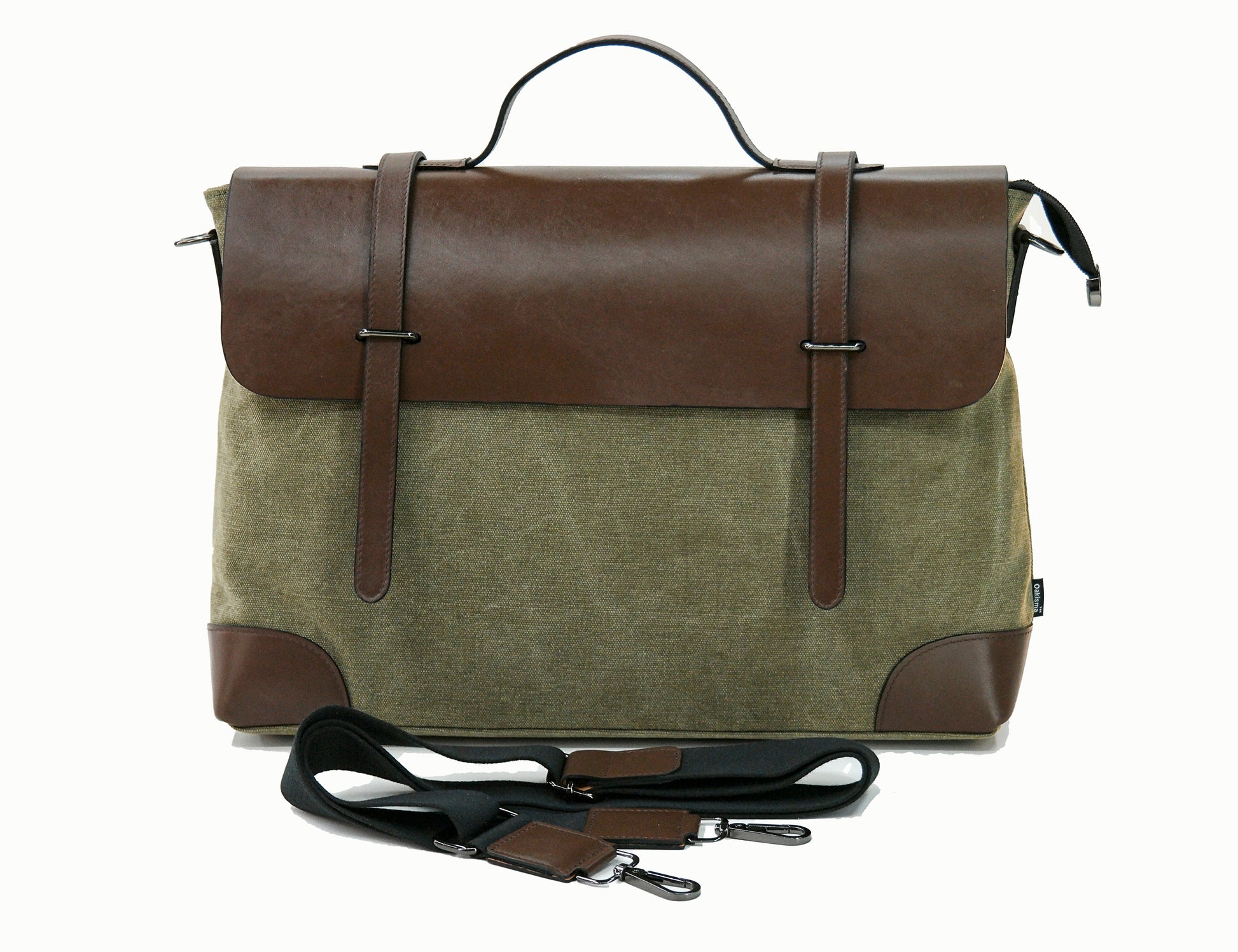 【Bag pattern】Making a Leather Canvas Bag/Postman's Bag Made of Canvas and Cowhide