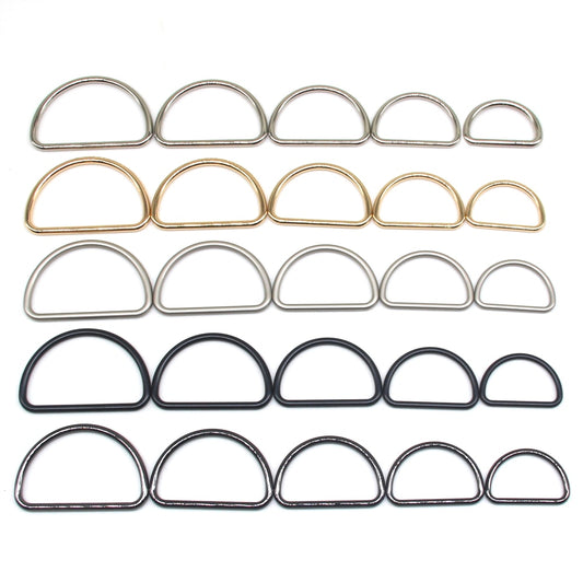 10pcs/lot half-rings Multi-Purpose Alloy Round D ring Handmade DIY Accessories for Luggage Belt Dog Leashes Handbag Shoes