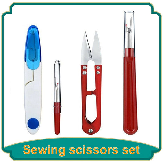 4PCS Sewing Seam Ripper Kit Sew Stitching Thread Unpicker Tool For Sewing Remove Embroidery Cutting Scissor Handmade Accessories