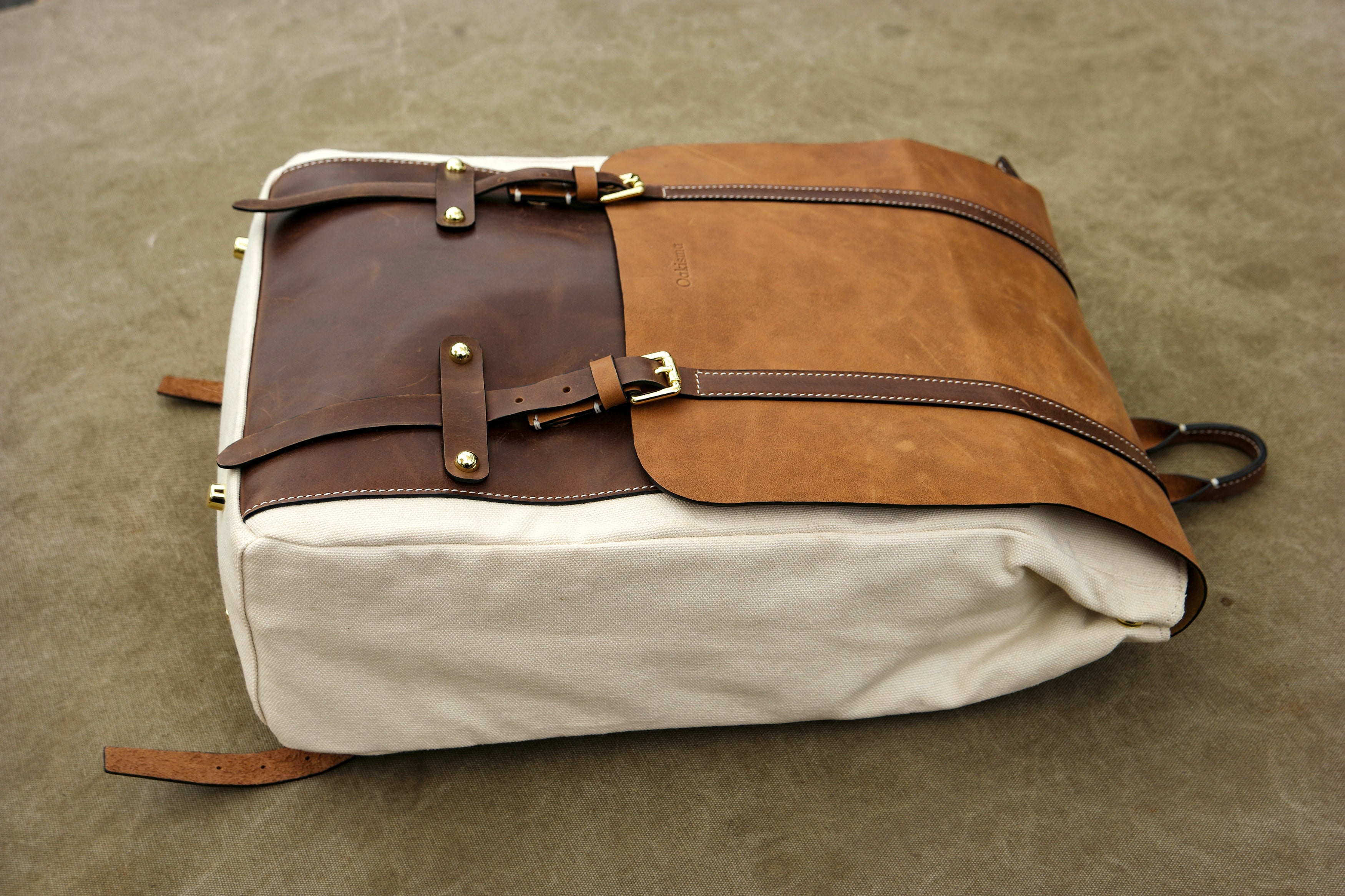 【PDF Pattern】 Leather Backpack,Making vegetable tanned leather briefca