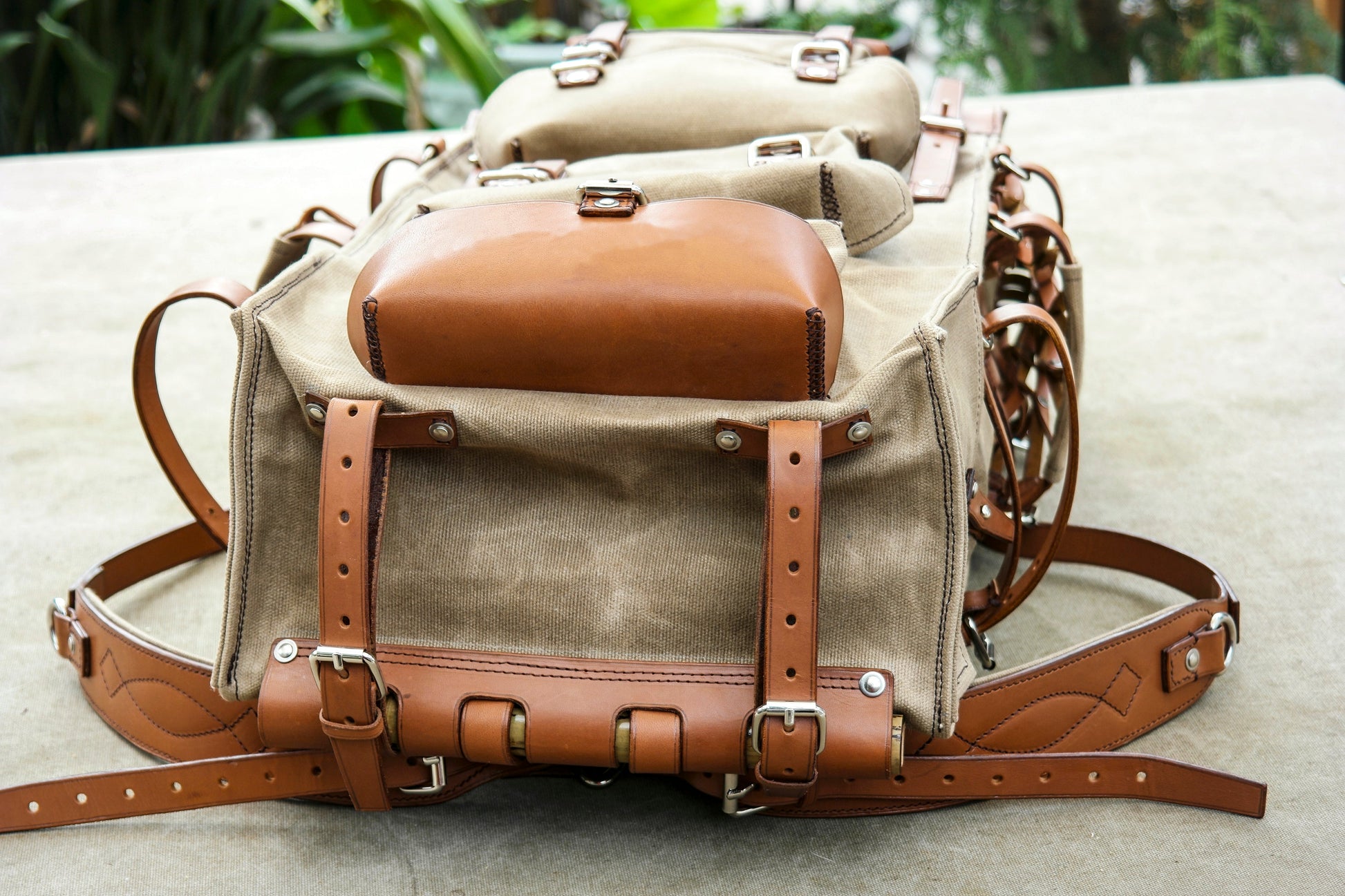 Vintage Oil Wax Canvas Backpack- Vintage Backpacks | Waxed Canvas Backpack | Travel, Camping, Hiking |