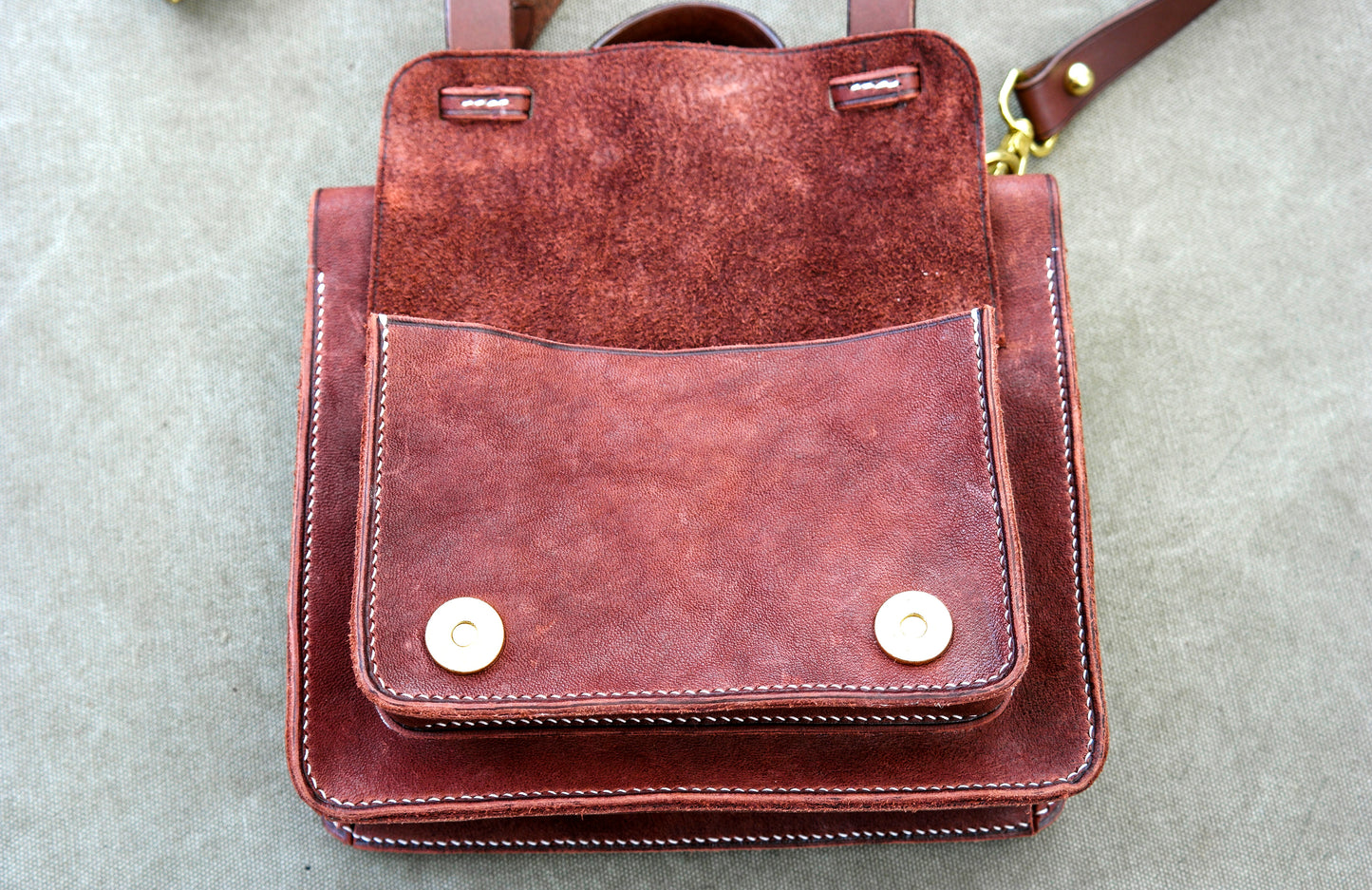 Leather Cambridge Bag, Mini Messenger Bag