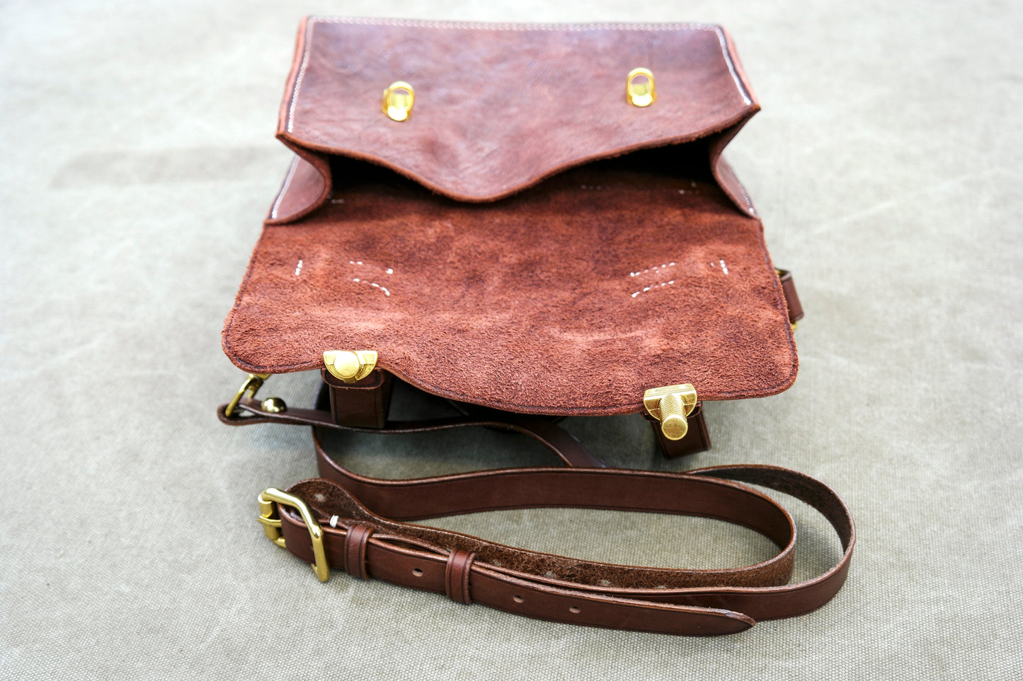 Leather Cambridge Bag, Mini Messenger Bag